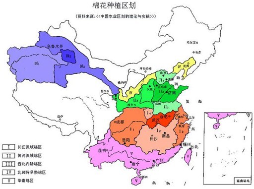 中國(guó)棉花產(chǎn)地及棉花特性